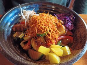 Curry tofu at Greentable in Hamburg