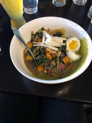 Rice bowl at The Green Well Gastro Pub in Grand Rapids