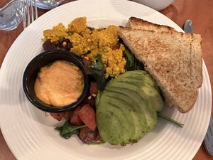 They replace eggs with tofu scramble   at Blue's Egg in Milwaukee