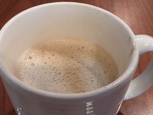 They serve valentines coffee with alternative milk. This is the oat cappuccino   at Blue's Egg in Milwaukee