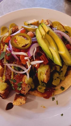 Huevos Rancheros Vegan at Ma Mosa's in Grants Pass