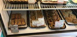 Vegan bakery selection at Scottish Bakehouse in Vineyard Haven