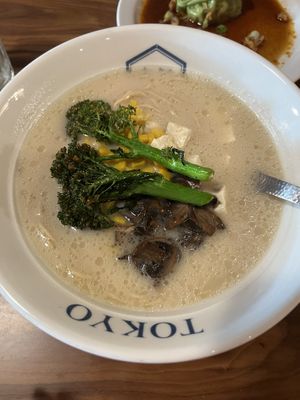 Creamy vegan truffle ramen (July special)  at Rakkan Ramen in Chicago