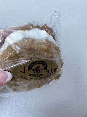 Vegan oatmeal whoopie pie - so good. at Bean Counter Bakery in Worcester