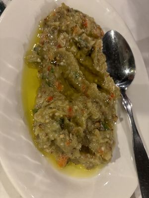 Silky smooth eggplant - this was a cold dish that was very tasty  at Depot 62 in Manchester