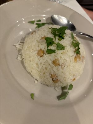  Rice + chickpeas  at Depot 62 in Manchester