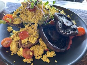 Tofu scramble and avo on sourdough   at Unknown Chapter Coffee Roasters in Christchurch
