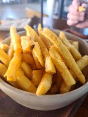 Chips at Lost Watering Hole Lancefield Brewery in Lancefield