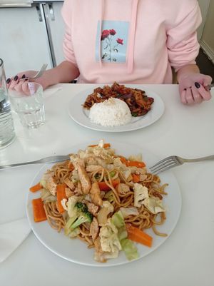 . at Loving Hut in Helsinki