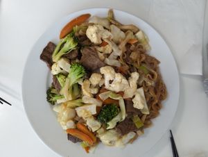 Stir-fry pho at Loving Hut in Helsinki