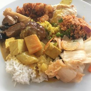 from daily buffet at Loving Hut in Helsinki