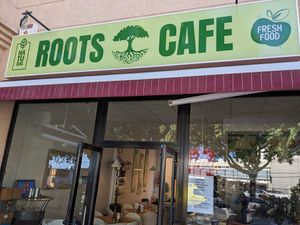 Cafe front at Roots Cafe in San Pedro De Alcantara