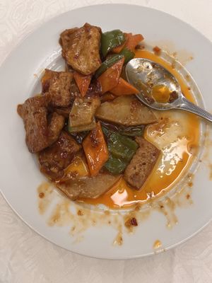 Spicy tofu  at Chinastur in Oviedo