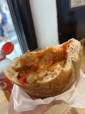 Vegan calzone  at Millevoglie 2.0 in Venice