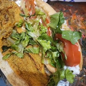 Vegan Fish Sandwich at Moodz Co in Pittsburgh