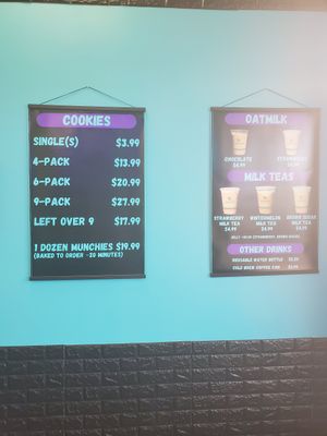 Menu as of May 5 2023 at MidnighTreats in Arlington