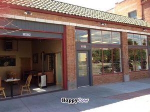 store front with sitting area  at Beet Box Bakery & Cafe in Denver