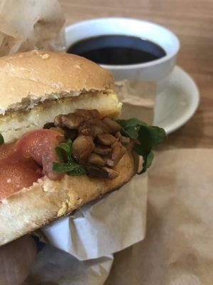 Breakfast sandwich at Beet Box Bakery & Cafe in Denver