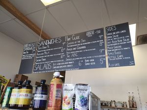 Food menu at Beet Box Bakery & Cafe in Denver