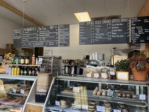 Menu/counter at Beet Box Bakery & Cafe in Denver