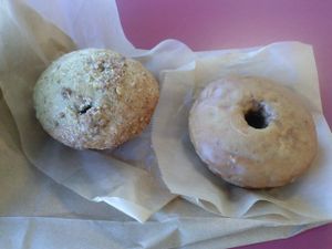 muffin and donut at Beet Box Bakery & Cafe in Denver