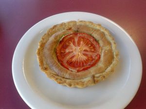 tomato basil tart at Beet Box Bakery & Cafe in Denver