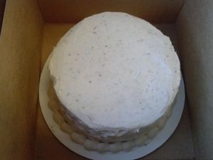 lavender lemon mini cake at Beet Box Bakery & Cafe in Denver