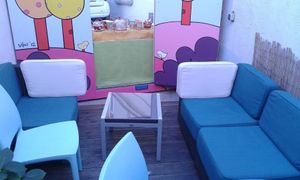 peaceful outdoor seating at Cosmos-Heart Cafe in Augsburg