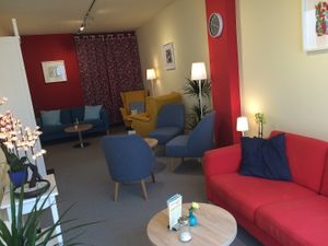 cozy lounge area at Cosmos-Heart Cafe in Augsburg