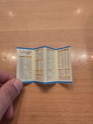 Menu for ants at Cosmos-Heart Cafe in Augsburg