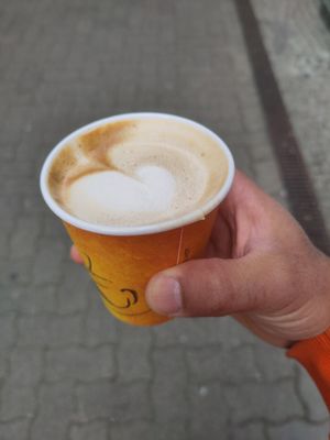 Flat white at Cosmos-Heart Cafe in Augsburg