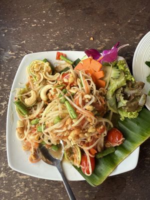 Papaya salad  at Khao Sok Rasta Thailand in Khao Sok