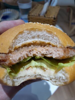 Vegan chicken burger 🍔 at Bon Appetit  in Ho Chi Minh City