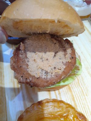 Vegan chicken burger with vegan pate at Bon Appetit  in Ho Chi Minh City