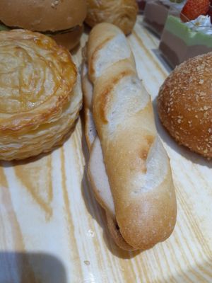 Vegan chicken baguette in the middle at Bon Appetit  in Ho Chi Minh City
