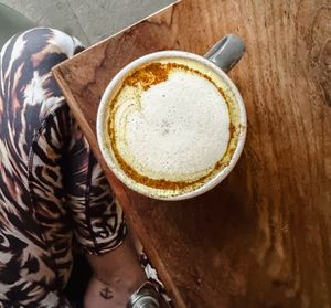 golden latté with soy mylk #Veganuary at Mana Retreat in 