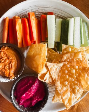 hummus platterr #Veganuary at Mana Retreat in 