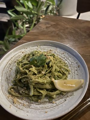 Fettuccine with pesto🤤  at Mana Retreat in 
