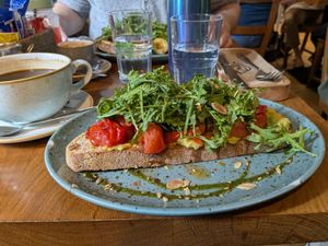Avo Toast (vegan) at Esquires in Limerick