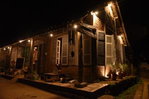 outside at Thong Dong 2 - Vegan Friendly Kitchen in Lao Cai