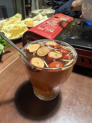 Ginger tea   at Thong Dong 2 - Vegan Friendly Kitchen in Lao Cai