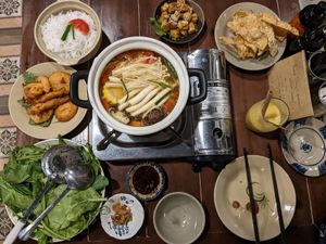 Hotpot meal for two at Thong Dong 2 - Vegan Friendly Kitchen in Lao Cai