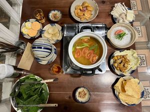 Vegan hot pot!  at Thong Dong 2 - Vegan Friendly Kitchen in Lao Cai