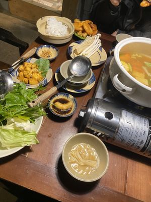 Vegan hot pot   at Thong Dong 2 - Vegan Friendly Kitchen in Lao Cai