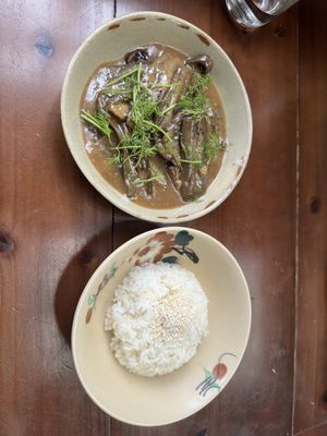 Eggplant dish   at Thong Dong 2 - Vegan Friendly Kitchen in Lao Cai