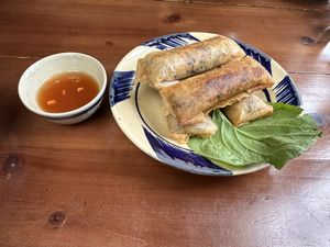 Spring rolls   at Thong Dong 2 - Vegan Friendly Kitchen in Lao Cai