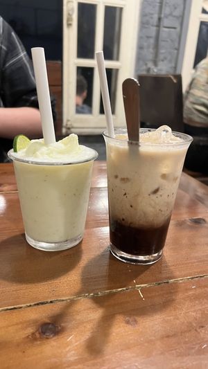 Lime freeze and iced chocolate (both very good!!)  at Thong Dong 2 - Vegan Friendly Kitchen in Lao Cai