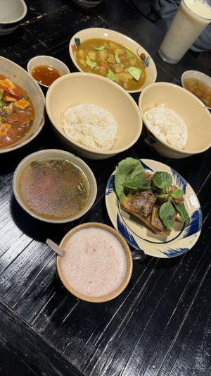 Everything so delicious!!  at Thong Dong 2 - Vegan Friendly Kitchen in Lao Cai