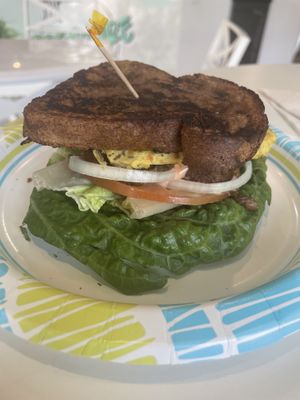 French toast sandwich  at The Pressure Spot in St Thomas