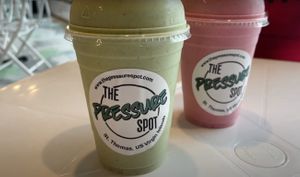 Great smoothies, "Ice cream in a cup." at The Pressure Spot in St Thomas